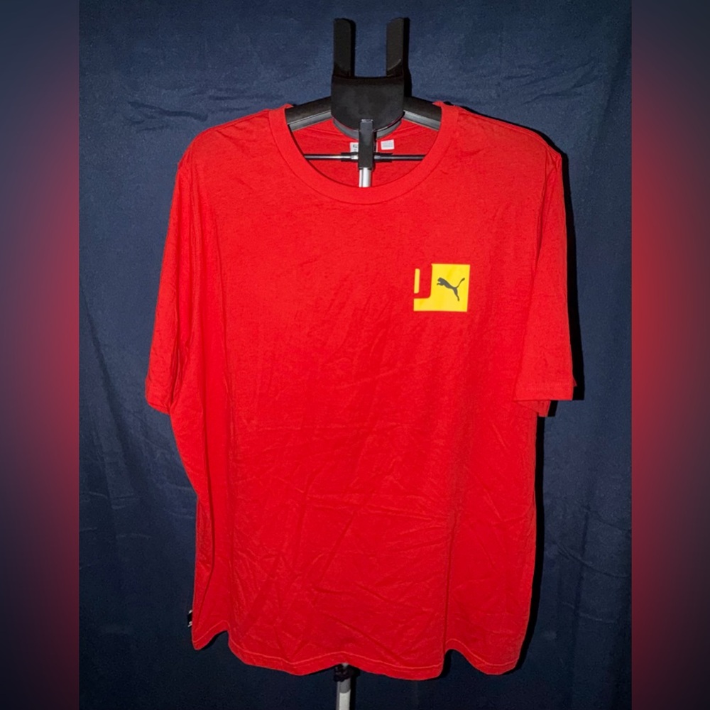 Puma Red Graphic Logo Tee XXL